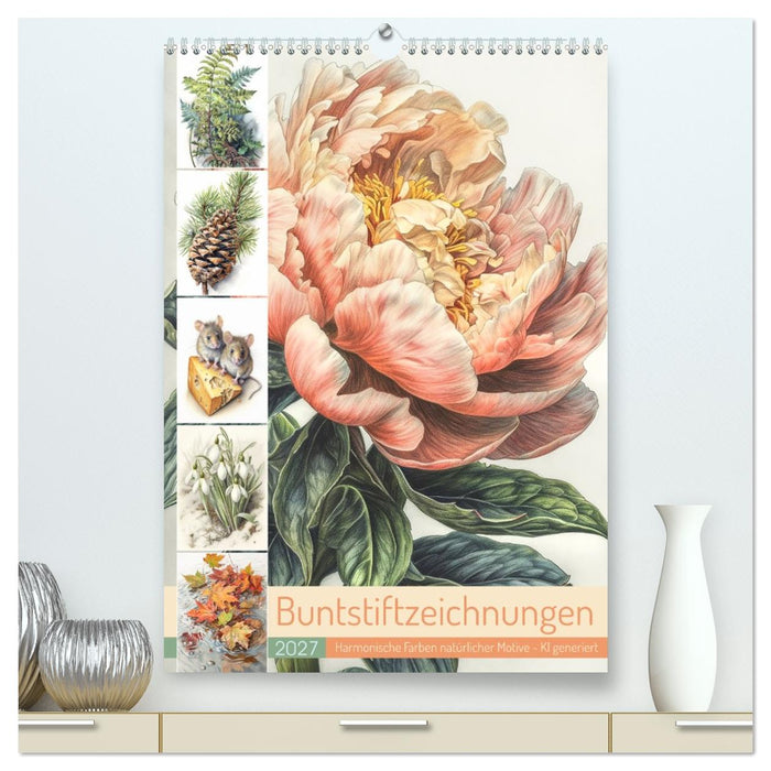 Buntstiftzeichnungen (CALVENDO Premium Wandkalender 2027)