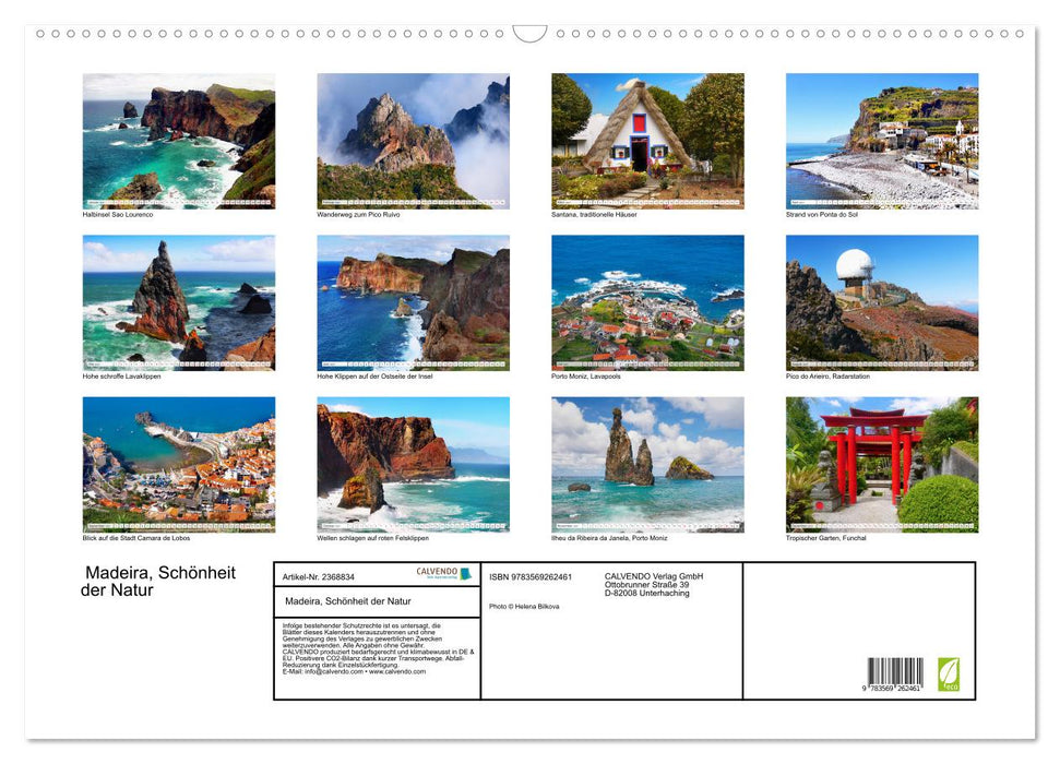 Madeira, Schönheit der Natur (CALVENDO Wandkalender 2027)