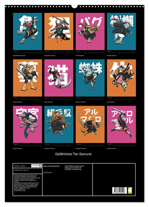 Gefährliche Tier Samurai (CALVENDO Wandkalender 2027)
