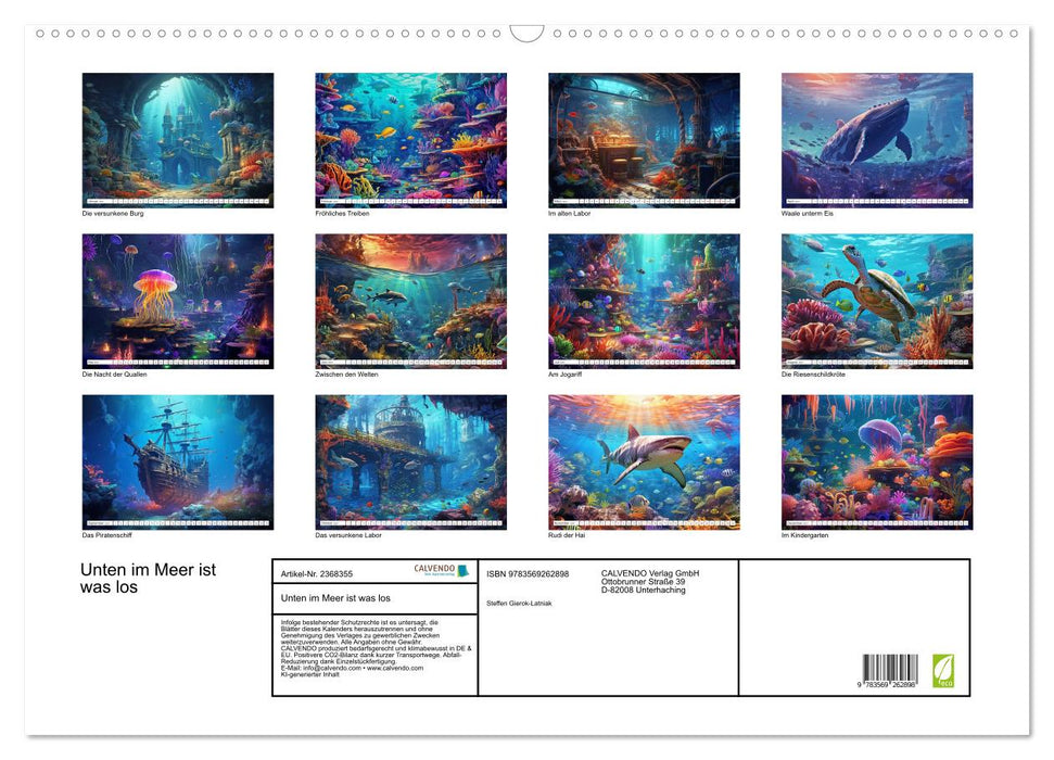 Unten im Meer ist was los (CALVENDO Wandkalender 2027)