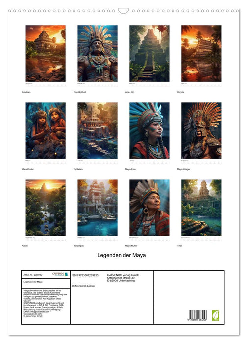 Legenden der Maya (CALVENDO Wandkalender 2027)
