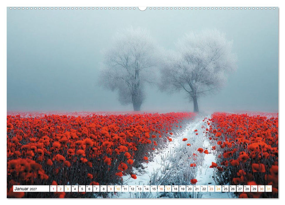 Mohn im Atem des Winters (CALVENDO Wandkalender 2027)