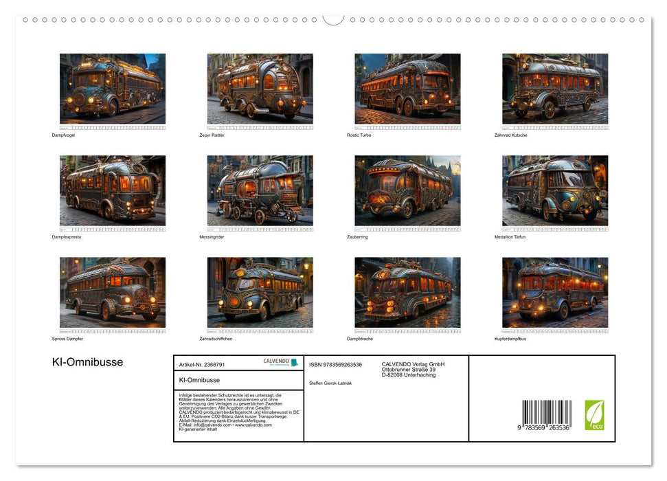 KI-Omnibusse (CALVENDO Premium Wandkalender 2027)
