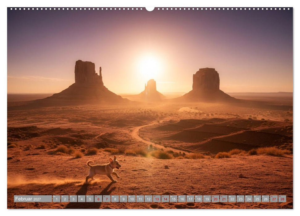 Labradorspuren in Amerika (CALVENDO Premium Wandkalender 2027)