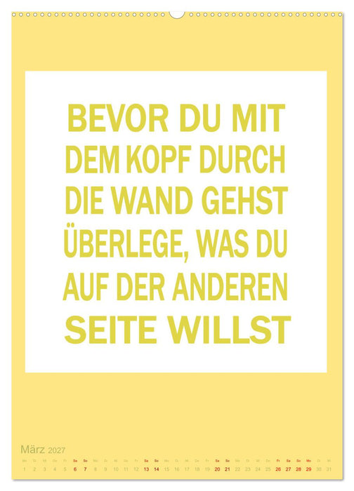 Memo an mich (CALVENDO Premium Wandkalender 2027)