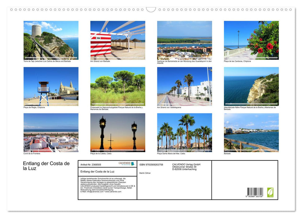 Entlang der Costa de la Luz (CALVENDO Wandkalender 2027)