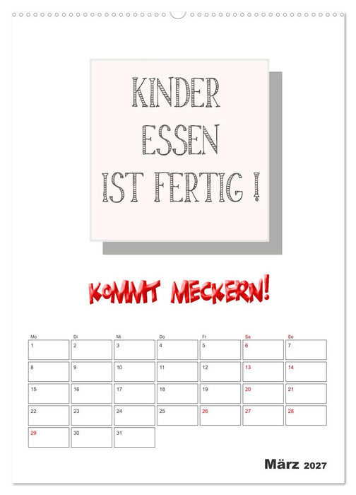 Sprüche für die Küche. Mit Jahresplaner (CALVENDO Wandkalender 2027)