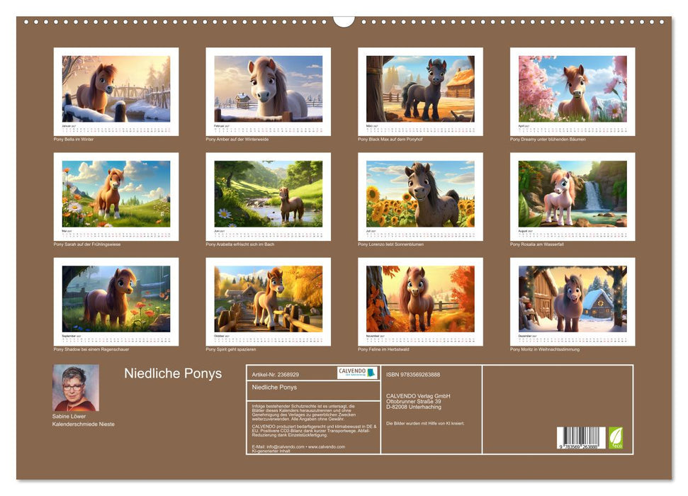 Niedliche Ponys (CALVENDO Wandkalender 2027)