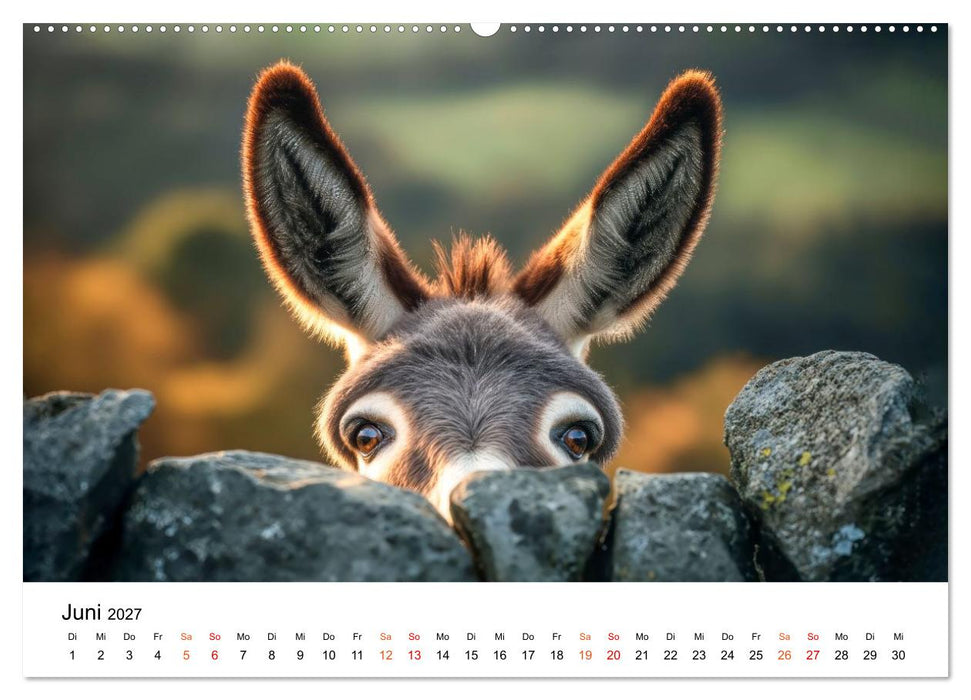 Einfach Esel - Mit Langohren durch das Jahr (CALVENDO Premium Wandkalender 2027)