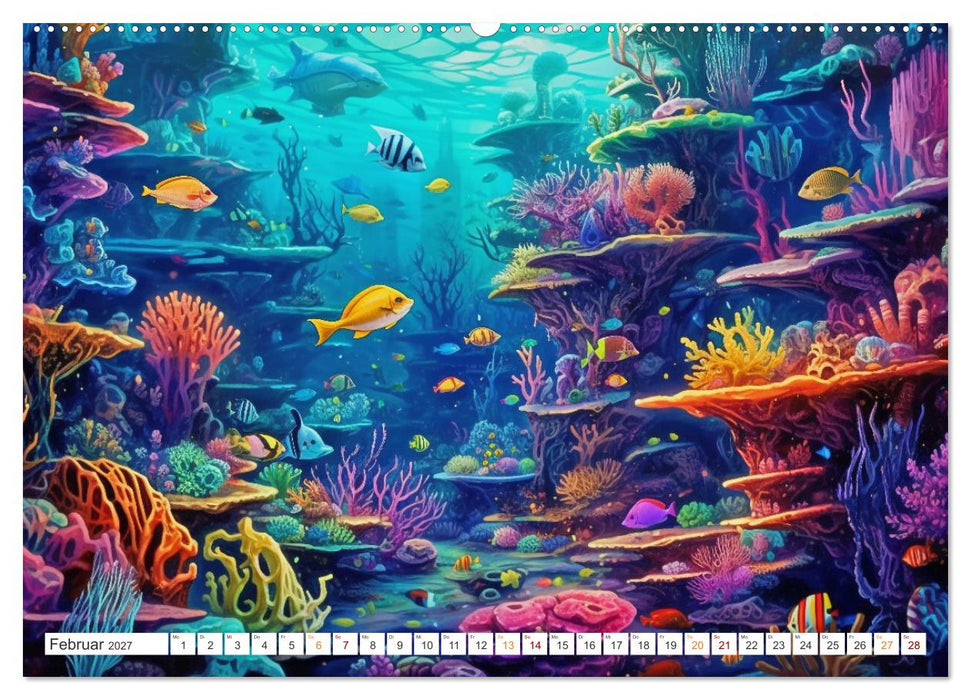 Unten im Meer ist was los (CALVENDO Premium Wandkalender 2027)
