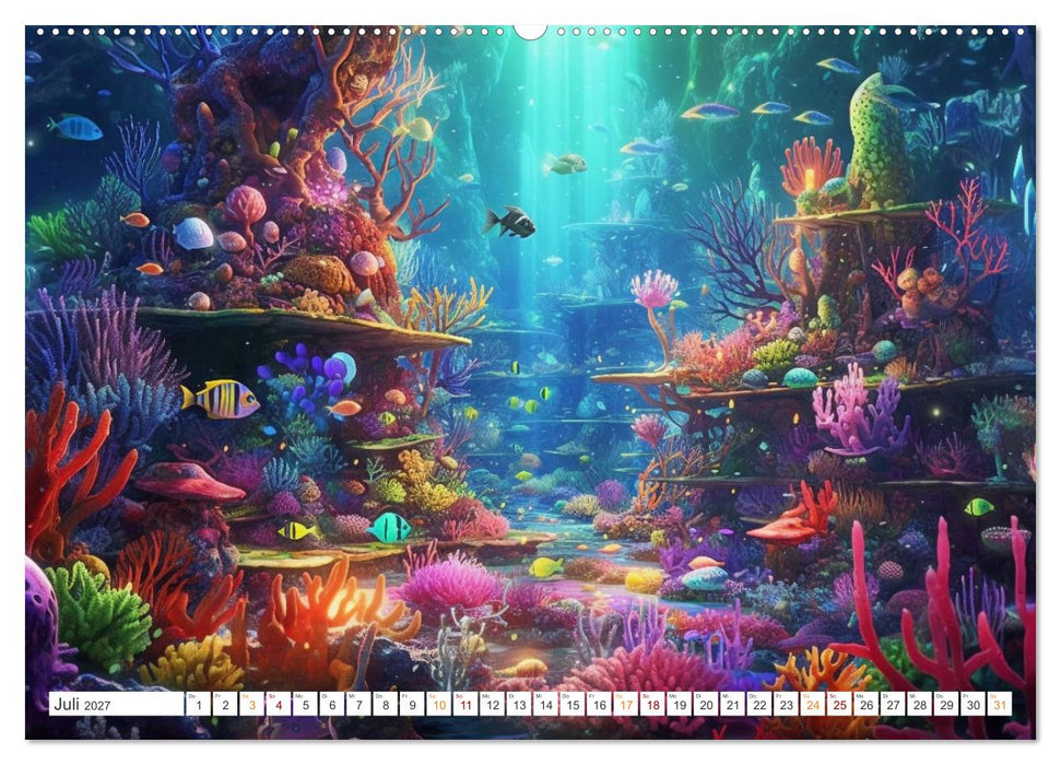 Unten im Meer ist was los (CALVENDO Premium Wandkalender 2027)