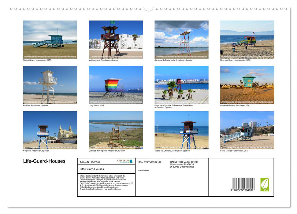 Life-Guard-Houses (CALVENDO Premium Wandkalender 2027)