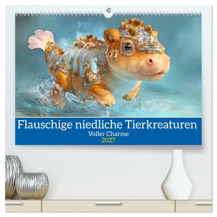 Flauschige niedliche Tierkreaturen - Voller Charme (CALVENDO Premium Wandkalender 2027)