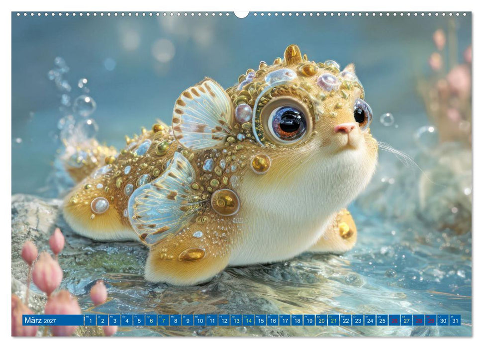 Flauschige niedliche Tierkreaturen - Voller Charme (CALVENDO Premium Wandkalender 2027)