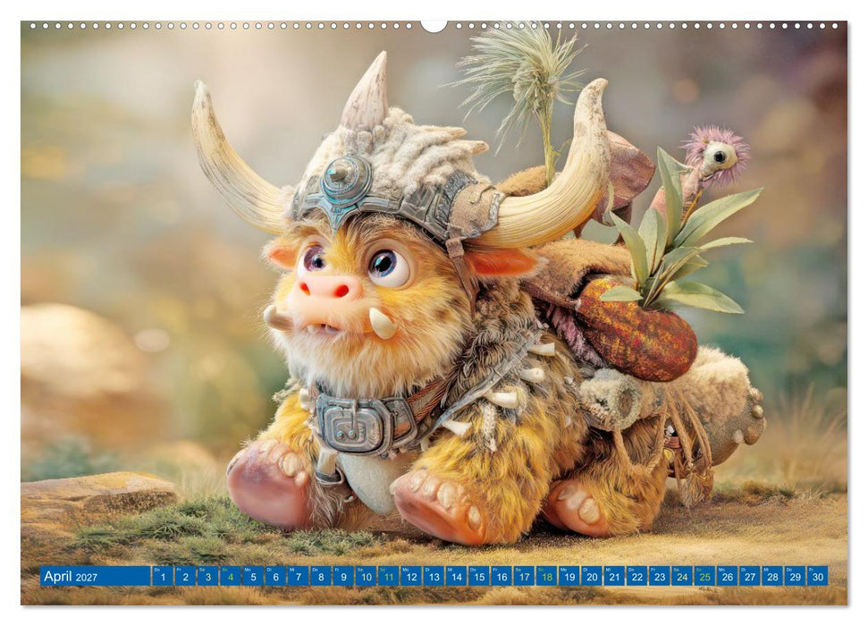 Flauschige niedliche Tierkreaturen - Voller Charme (CALVENDO Premium Wandkalender 2027)
