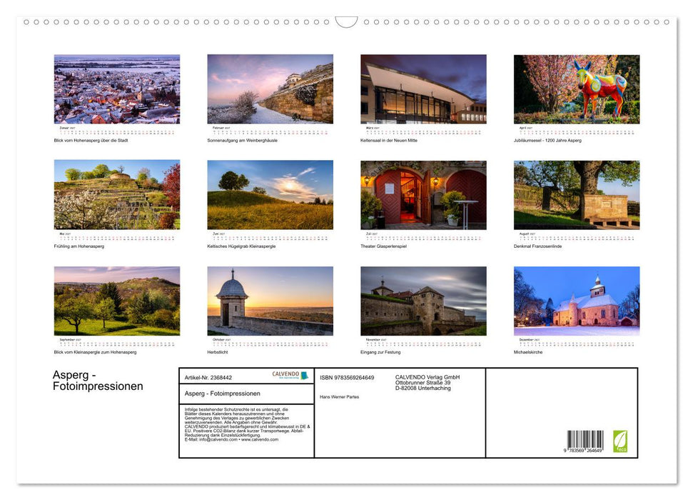 Asperg - Fotoimpressionen (CALVENDO Wandkalender 2027)