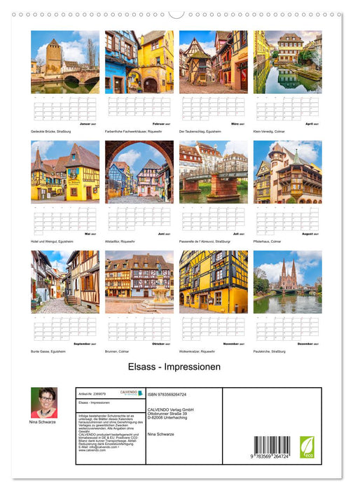 Elsass - Impressionen (CALVENDO Premium Wandkalender 2027)