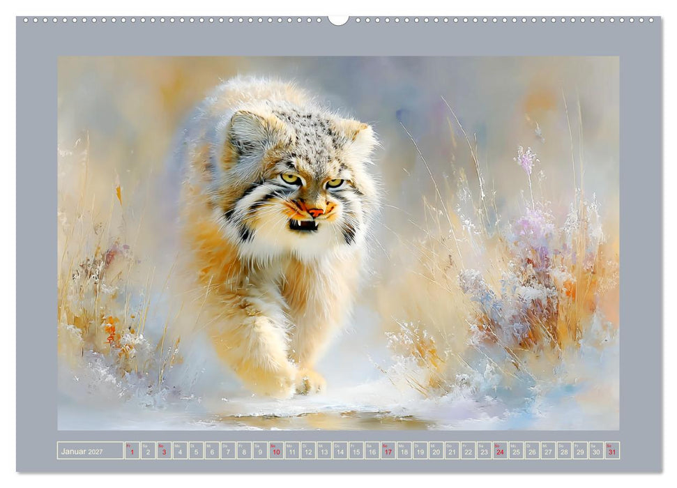Manuls. Grimmige Flauschkugeln (CALVENDO Wandkalender 2027)