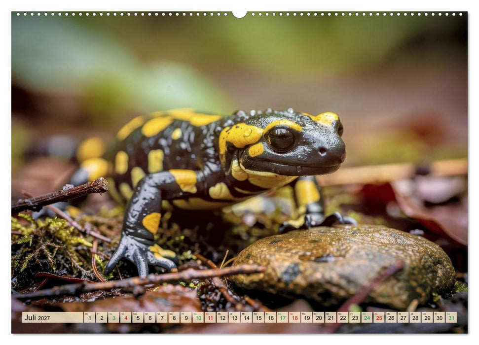 Feuersalamander – Juwel des Waldes (CALVENDO Premium Wandkalender 2027)