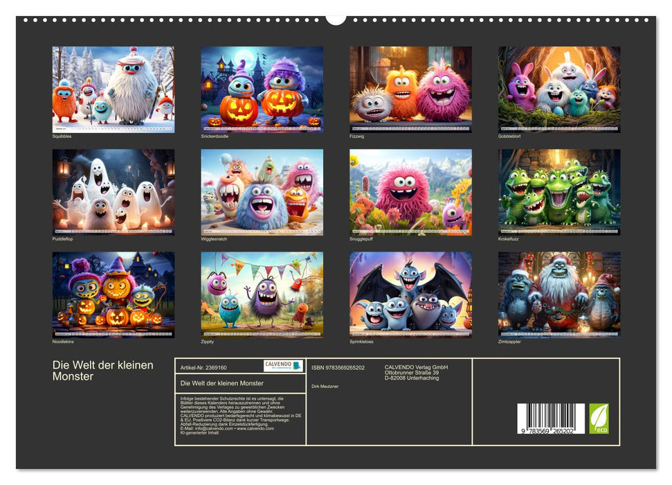 Die Welt der kleinen Monster (CALVENDO Premium Wandkalender 2027)