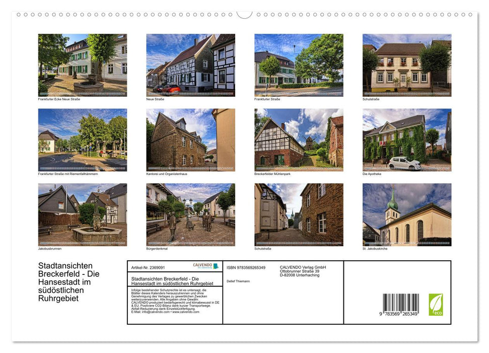 Stadtansichten Breckerfeld - Die Hansestadt im südöstlichen Ruhrgebiet (CALVENDO Premium Wandkalender 2027)