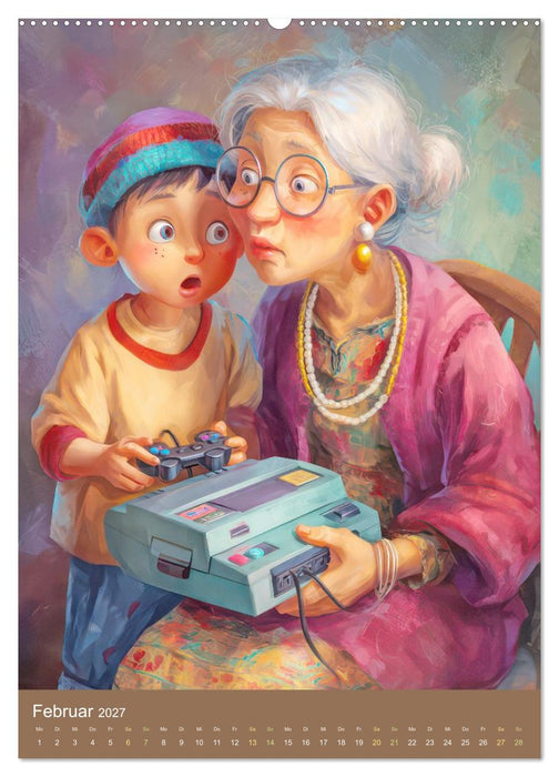 Oma und Opa erleben einiges - Humorwerke (CALVENDO Premium Wandkalender 2027)