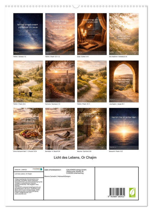 Licht des Lebens, Or Chajim (CALVENDO Premium Wandkalender 2027)