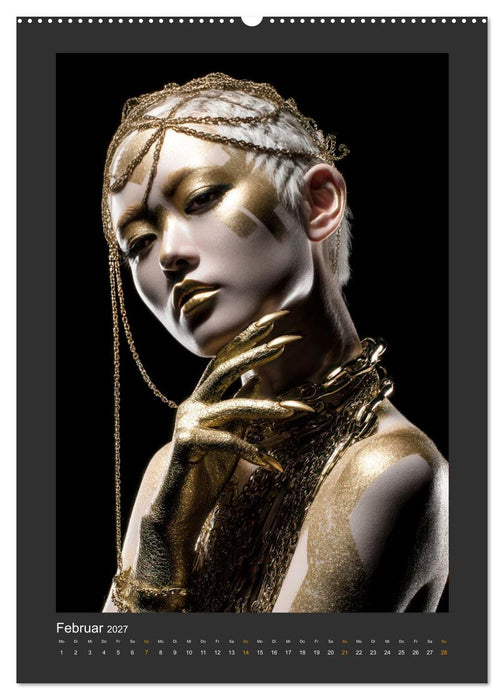 GOLD - Perfektes Make-up (CALVENDO Wandkalender 2027)