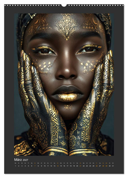 GOLD - Perfektes Make-up (CALVENDO Wandkalender 2027)