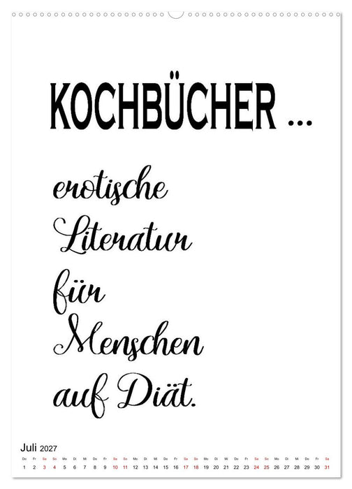 Heute schon gekocht? Leckerbissen aus der Schaltzentrale der Macht (CALVENDO Premium Wandkalender 2027)