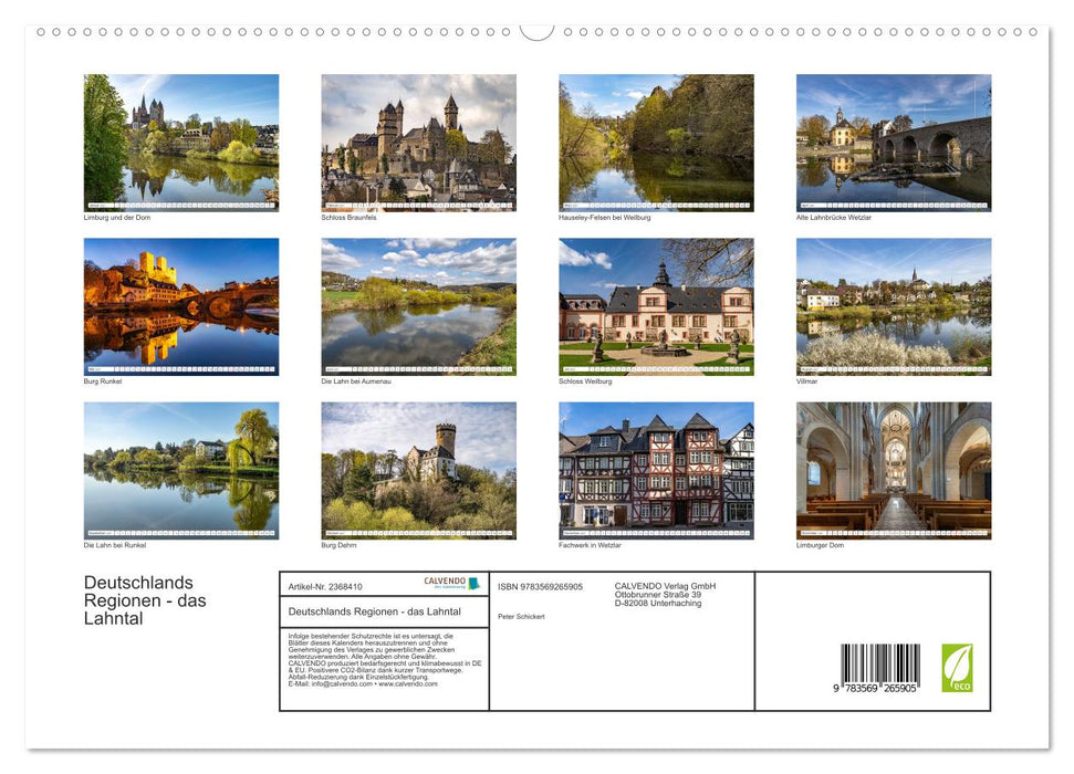 Deutschlands Regionen - das Lahntal (CALVENDO Premium Wandkalender 2027)