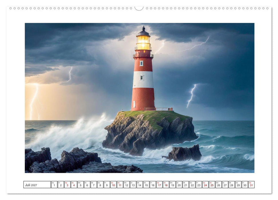 Nach Hause finden, die Leuchttürme (CALVENDO Premium Wandkalender 2027)
