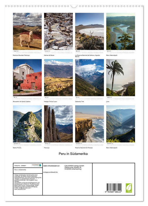 Peru in Südamerika (CALVENDO Premium Wandkalender 2027)