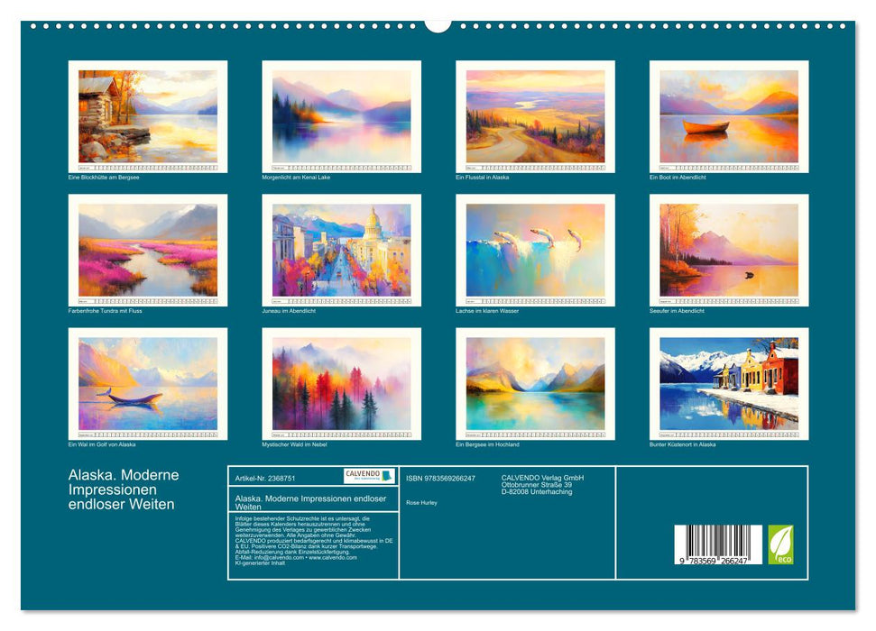 Alaska. Moderne Impressionen endloser Weiten (CALVENDO Premium Wandkalender 2027)