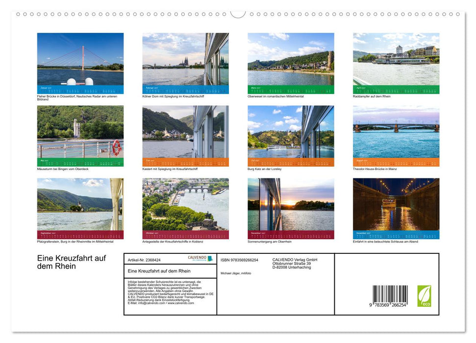 Eine Kreuzfahrt auf dem Rhein (CALVENDO Premium Wandkalender 2027)