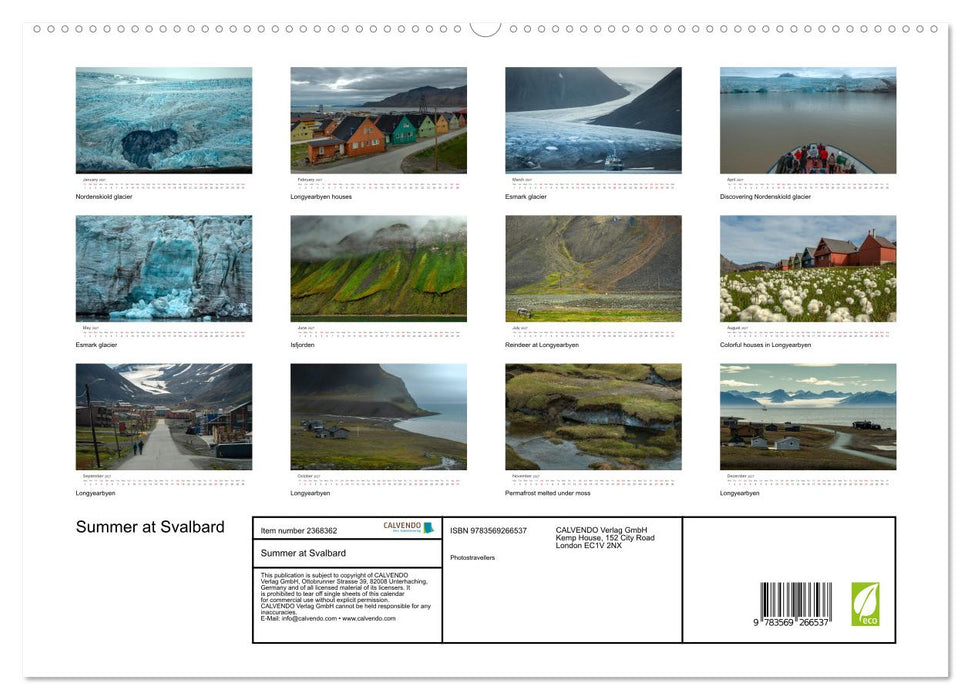 Summer at Svalbard (CALVENDO Premium-Calendar 2027)