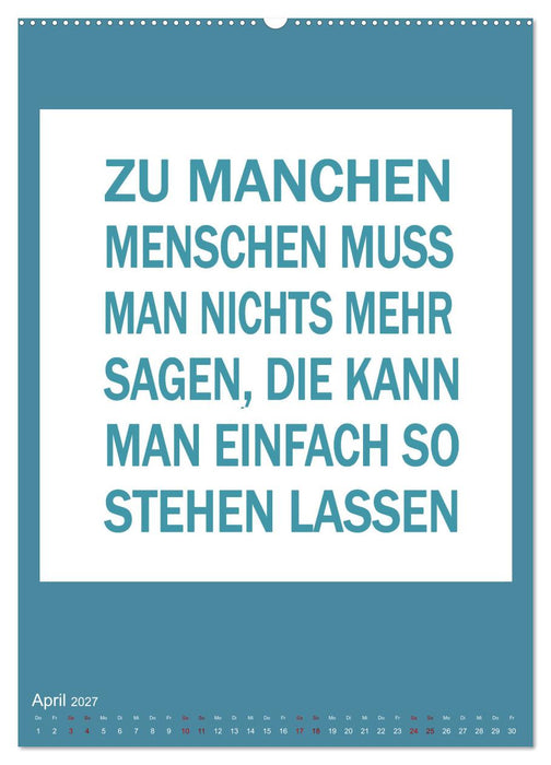 Memo an mich (CALVENDO Wandkalender 2027)