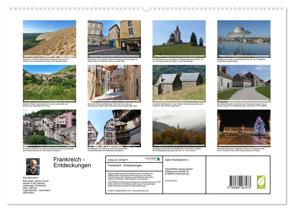 Frankreich - Entdeckungen (CALVENDO Premium Wandkalender 2027)