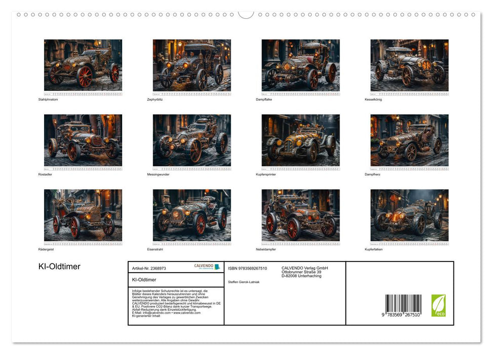 KI-Oldtimer (CALVENDO Premium Wandkalender 2027)