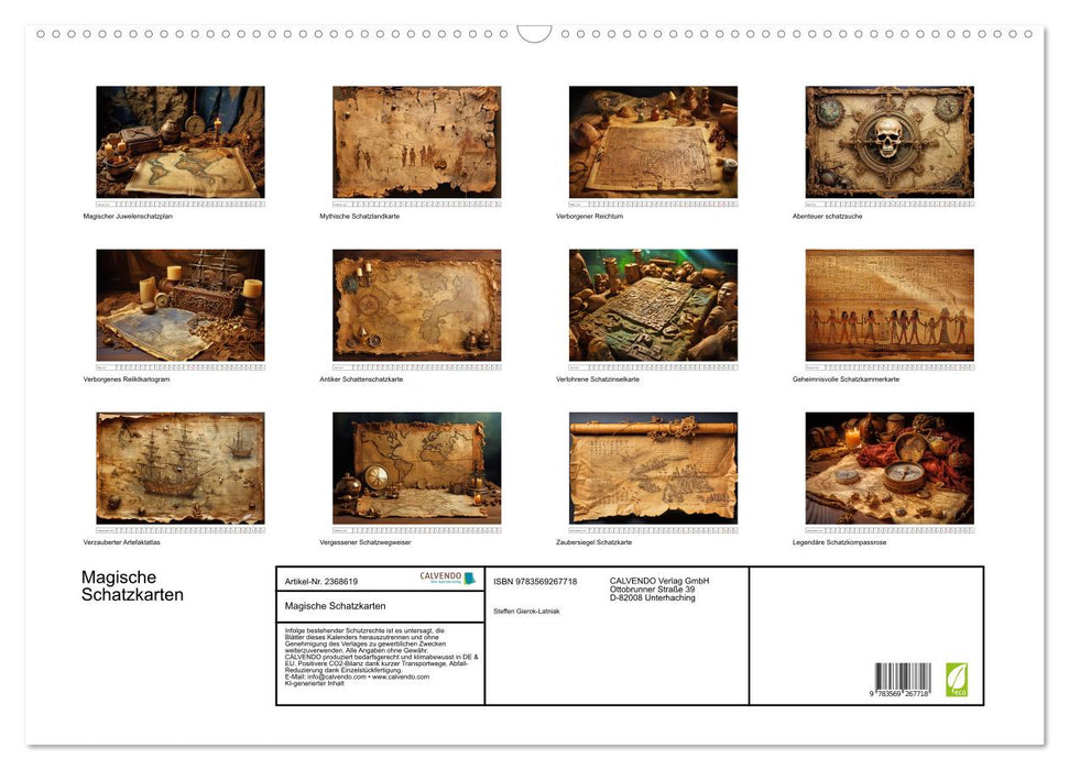 Magische Schatzkarten (CALVENDO Wandkalender 2027)