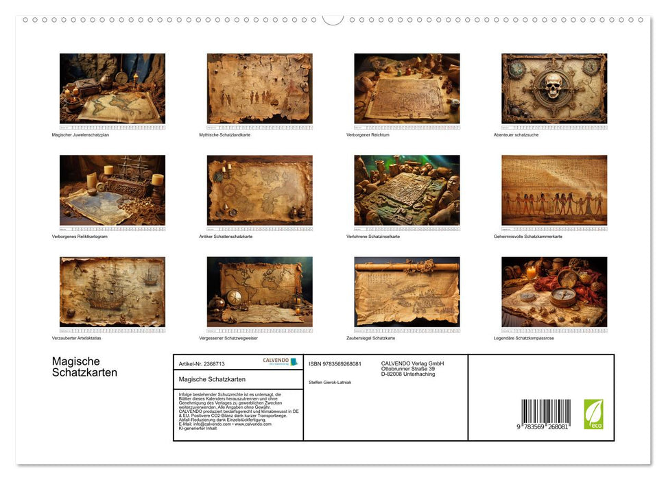 Magische Schatzkarten (CALVENDO Premium Wandkalender 2027)