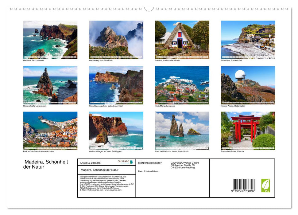 Madeira, Schönheit der Natur (CALVENDO Premium Wandkalender 2027)
