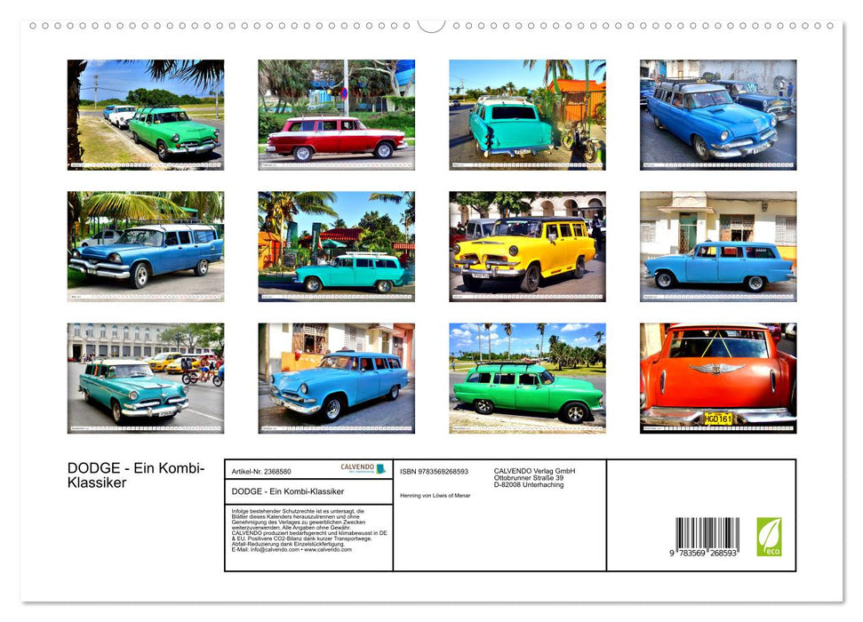 DODGE - Ein Kombi-Klassiker (CALVENDO Premium Wandkalender 2027)