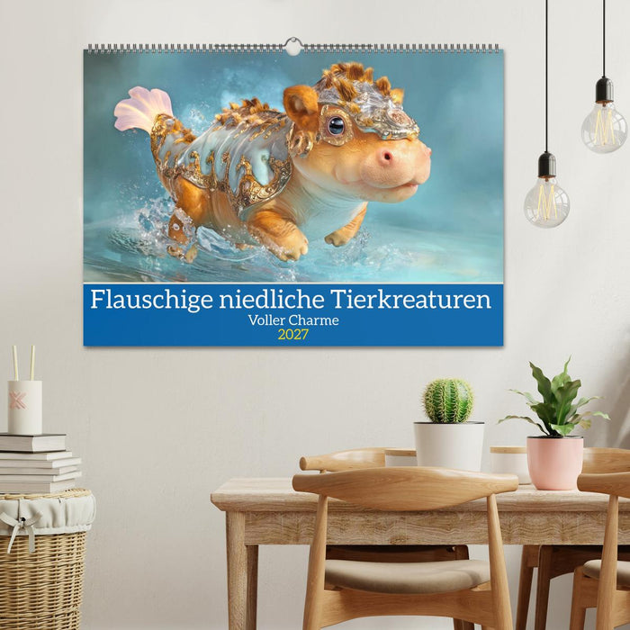 Flauschige niedliche Tierkreaturen - Voller Charme (CALVENDO Wandkalender 2027)