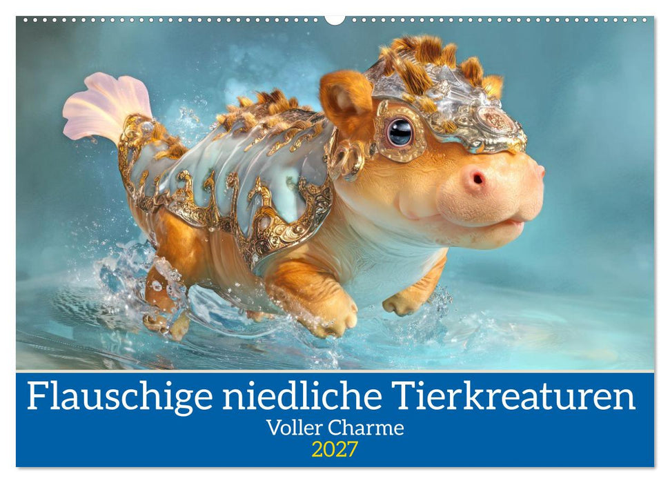 Flauschige niedliche Tierkreaturen - Voller Charme (CALVENDO Wandkalender 2027)