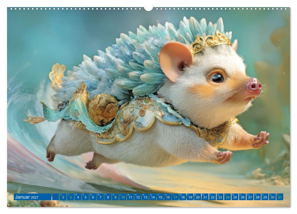Flauschige niedliche Tierkreaturen - Voller Charme (CALVENDO Wandkalender 2027)