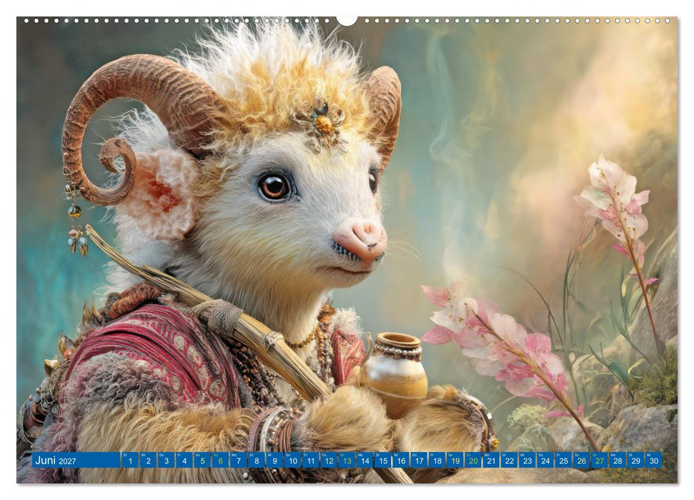Flauschige niedliche Tierkreaturen - Voller Charme (CALVENDO Wandkalender 2027)