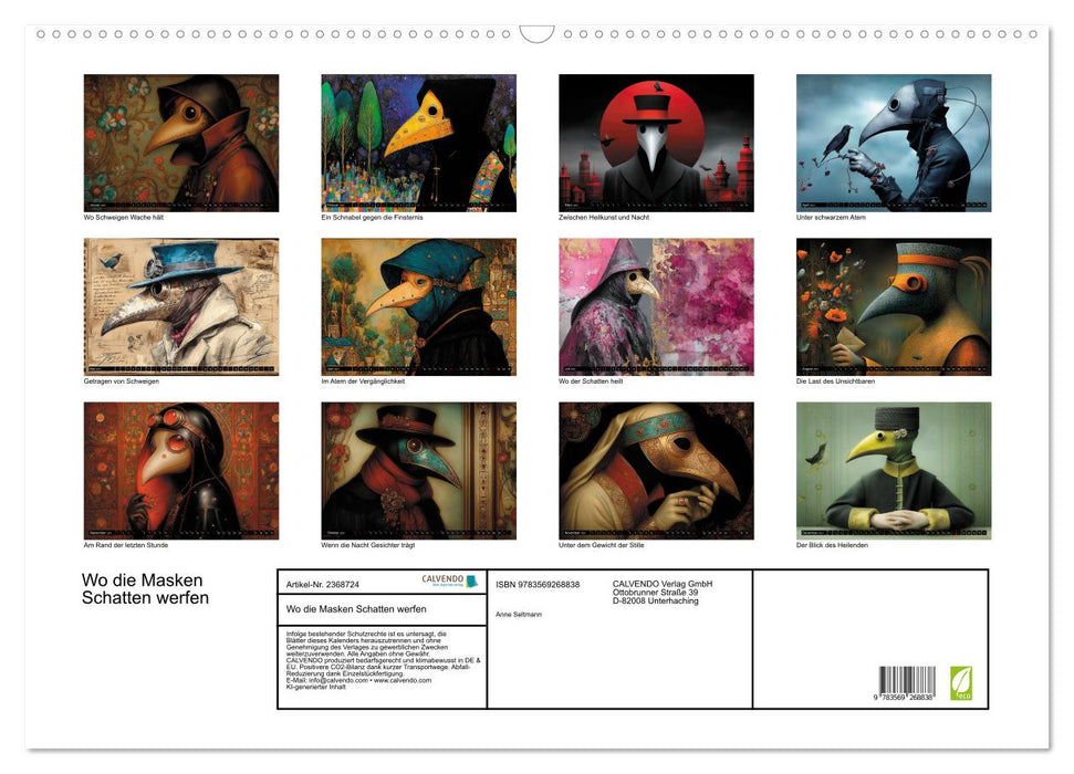 Wo die Masken Schatten werfen (CALVENDO Wandkalender 2027)