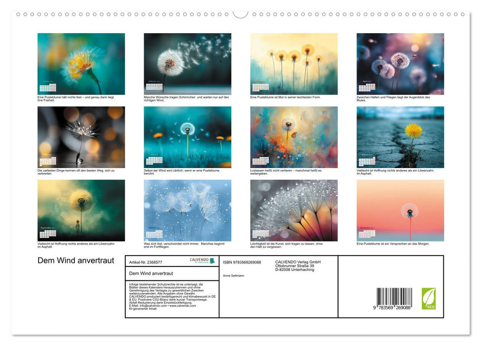 Dem Wind anvertraut (CALVENDO Premium Wandkalender 2027)