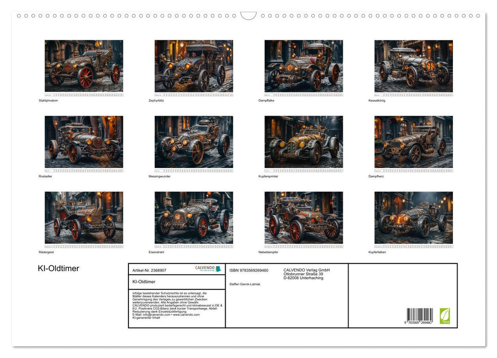 KI-Oldtimer (CALVENDO Wandkalender 2027)